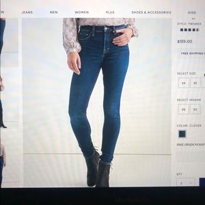 Lucky Brand skinny jeans size 8
